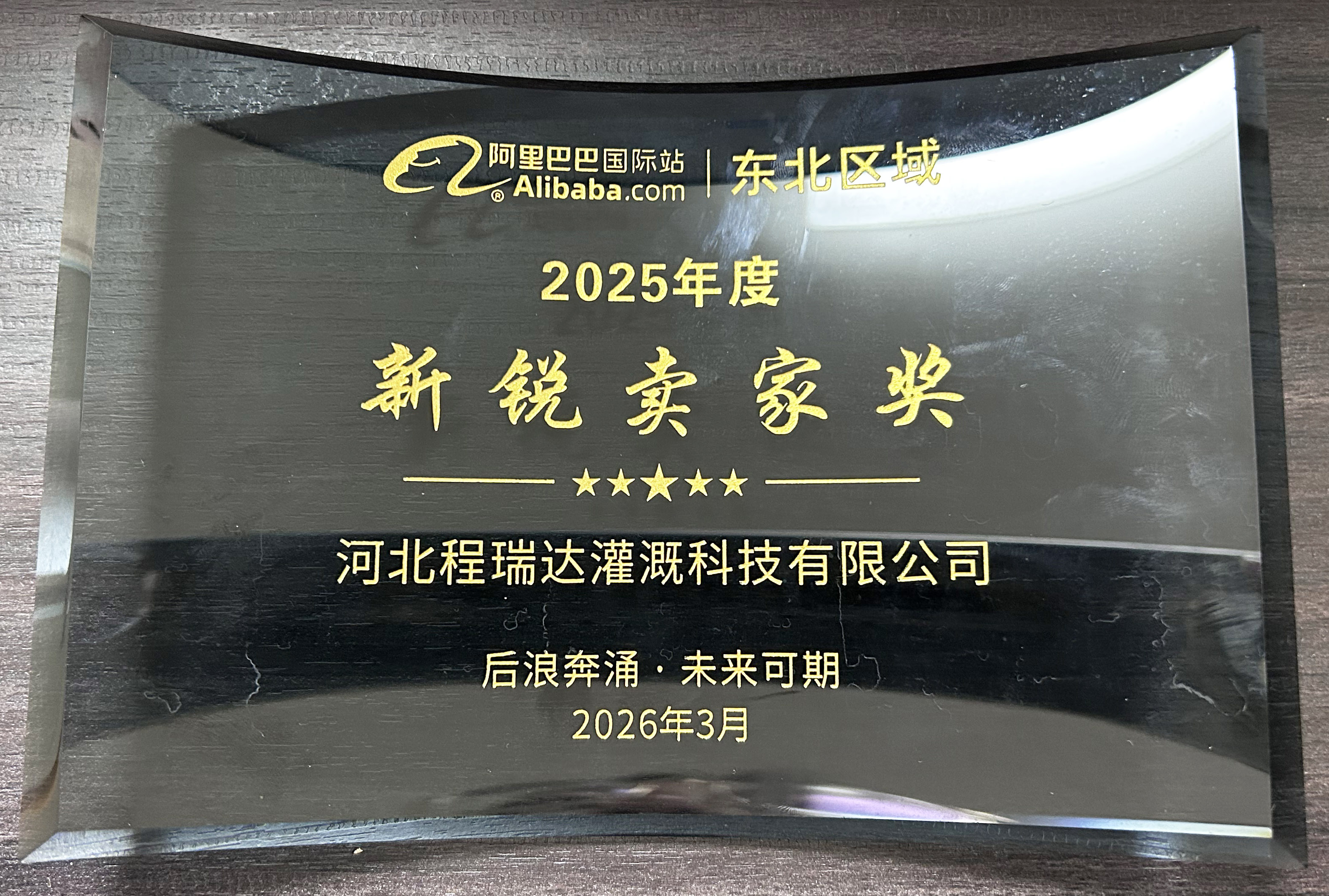 济宁程瑞达灌溉 | 荣获阿里国际站新锐卖家奖