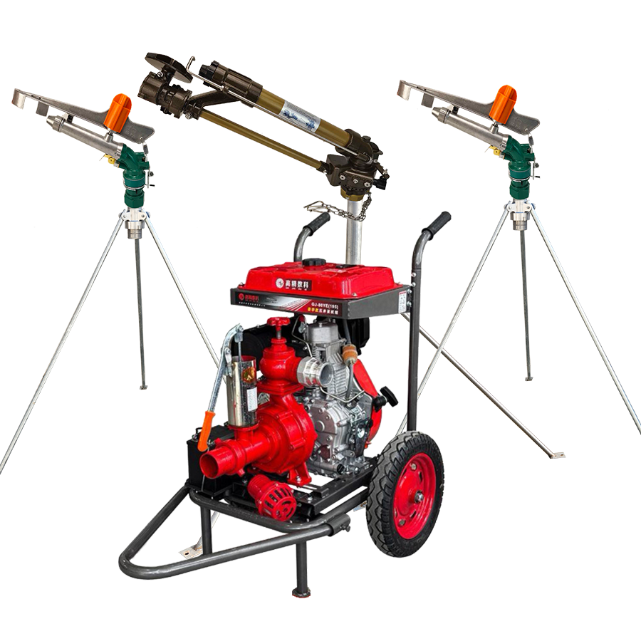 济宁一体式灌溉机组 全套喷枪水带配齐 抗旱浇地神器